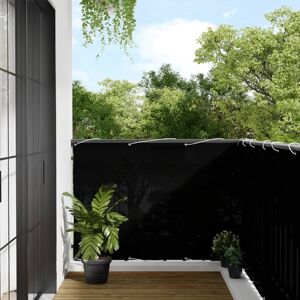 vidaXL Pantalla de balcón 100% poliéster Oxford negro 120x800 cm
