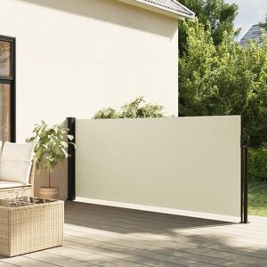 vidaXL Toldo lateral retráctil crema 120x500 cm