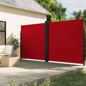 vidaXL Toldo lateral retráctil rojo 200x1000 cm