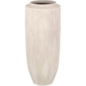 LOLAhome Macetero textura de cerámica beige de Ø 26x60 cm