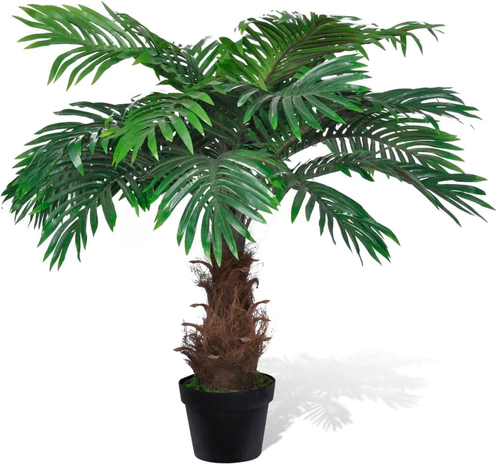 vidaXL Árbol palmera artificial Cycus con macetero 80 cm