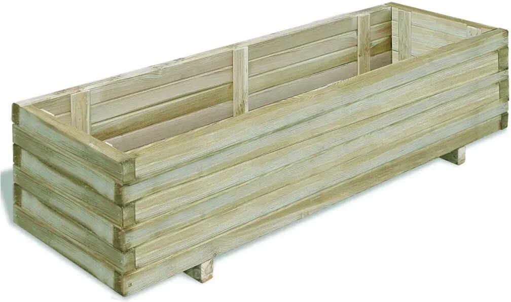 vidaXL Arriate rectangular madera 120x40x30 cm