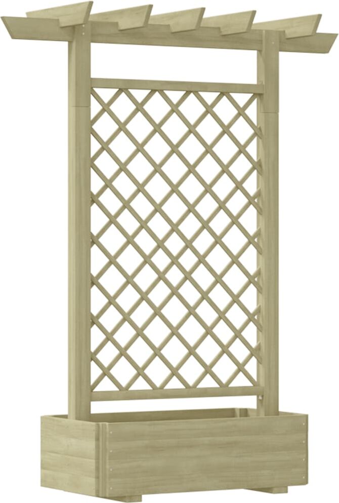 vidaXL Pérgola con jardinera de madera 162x56x204 cm