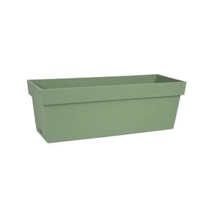 Jardinière Toscane + plateau clipsé 50 x 18 x 16,7 cm - Vert laurier