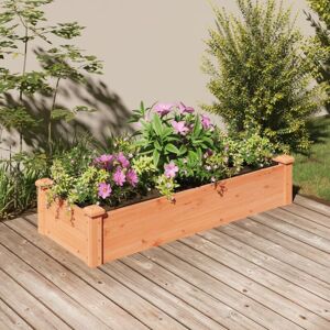 Vidaxl - Lit surélevé de jardin doublure 120x45x25 cm bois massif sapin Marron - Publicité