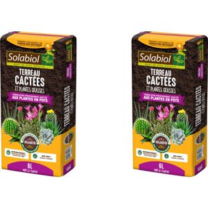 -  2 Terreaux Cactées et Plantes Grasses 2x6L Croissance Vigoureuse Utilisable en Agriculture Biologique