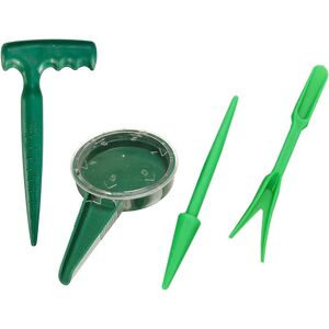 4PCS Mini Kit Outils Jardinage,Jardin Succulent Kit Réglable Semis Semis Transplanteur Perforateur Semoir Et Cutter pour Plantes Charnues,Sol Puncher Graine Planteur Outil Kit Set Simple Semis- - Publicité