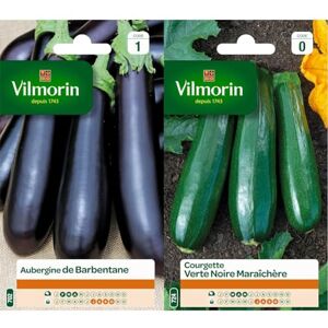 Vilmorin 3132241 Aubergine, Violet, 90 x 2 x 140 cm & 3484440 Courgette, Vert, 90 x 2 x 160 cm - Publicité