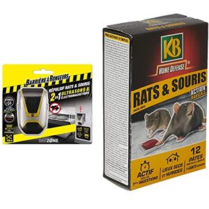 KB Home Defense Répulsif Rats et Souris - Répulsif anti-parasites à  ultrasons - Portée