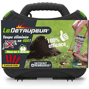 Le Detaupeur DETAUPEUR Kit Complet Valisette + 4 Recharges Piege Anti Taupes et Rats Taupiers   Utilisable sous la Pluie   Utilisable en Toute Sécurité - Publicité