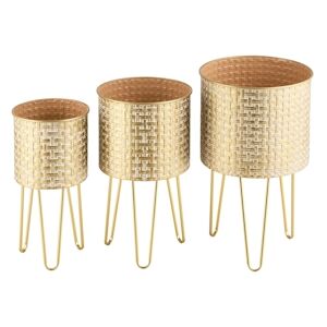 HELLOSHOP26 - Lot de 3 supports de plante métal tailles