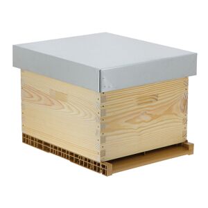 Apiculture.net - Materiel apicole francais Ruche a tenons Dadant 10 cadres avec toit isolant (cadres files)