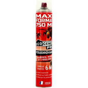 Apiculture.net - Materiel apicole francais Aerosol frelons/guepes longue portee 6m MAXI FORMAT 750ML