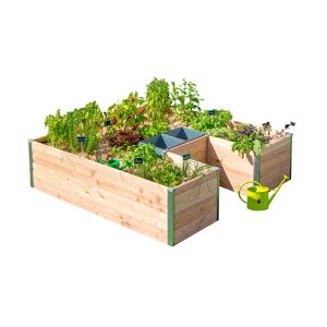 Mon Petit Potager Carré potager en bois avec composteurs Keyhole