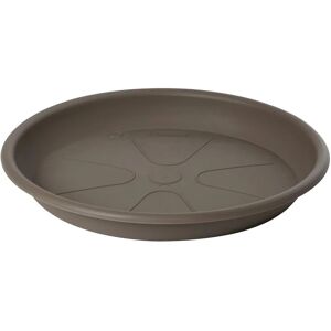 PLASTECNIC Sottovaso per vaso da fiori  Omnia in polipropilene di colore tortora Ø 14 x H 2.1 cm