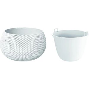 Prosperplast Vaso per piante e fiori Splofy  in polipropilene bianco H 11 cm Ø 15 cm