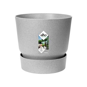 Elho Vaso e piattino Greenville con riserva  in polipropilene verde H 17.4 x Ø 18.3 cm