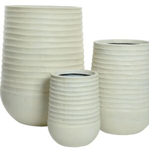 Kaemingk Vaso per piante e fiori Set a 3  in pvc H 69.5 cm