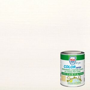 ICA FOR YOU Impregnante per legno da esterno a base acqua  Colorwax bianco semi opaco 2.5 lt, 10 anni di protezione.