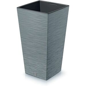 Prosperplast Vaso per piante e fiori Furu  in polipropilene grigio H 66 cm L 34.5 x P 34.5 cm