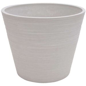 Milani Home Vaso Per Piante Da Esterno Interno Di Design In Fibra Sintetica Resistente Bianco x 26 x cm