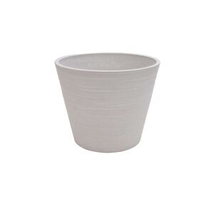 Milani Home Vaso Per Piante Da Esterno Interno Di Design In Fibra Sintetica Resistente Bianco x 34 x cm