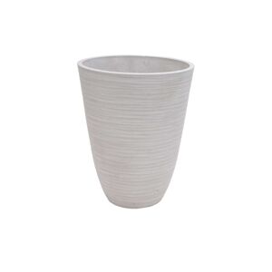 Milani Home Vaso Per Piante Da Esterno Interno Di Design In Fibra Sintetica Resistente Bianco x 36 x cm