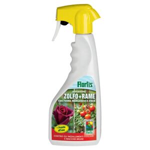 Flortis INTEGRATORE LIQUIDO PER PIANTE FRUTTO E FIORE  PRONTO ALL' USO CON ZOLFO E RAME 500 ml