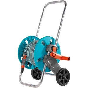 Tecnomat CARRELLO GARDENA CON TUBO ∅13 mm LUNGO 25 m CON 4 RACCORDI, PRESA RUBINETTO, LANCIA A SPRUZZO