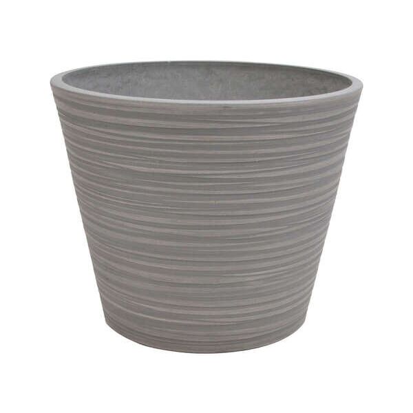 milani home vaso per piante da esterno interno di design in fibra sintetica resistente antracite x 26 x cm