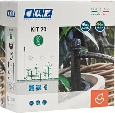 GF Kit Irrigazione  20 Vasi Assortimento Completo Per Balcone Terrazzo O Aiuole