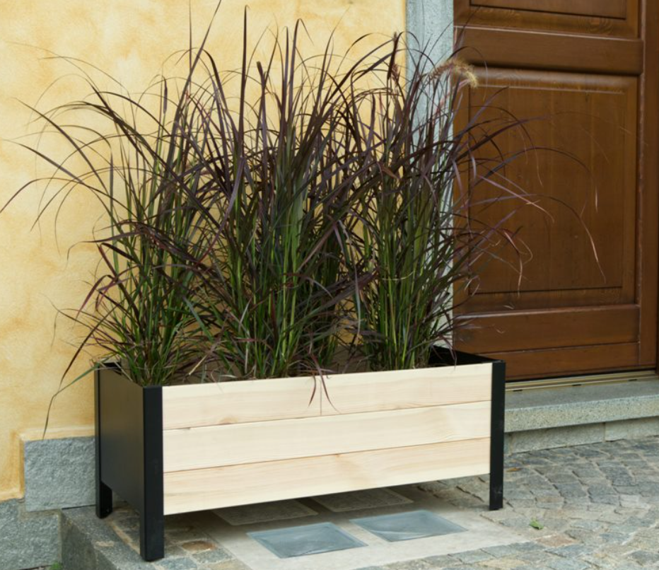 LOSA LEGNAMI Fioriera Lavanda in legno e metallo cm 58x36x32h LOSA esterni da vivere UP/LA583632 Naturale Legno