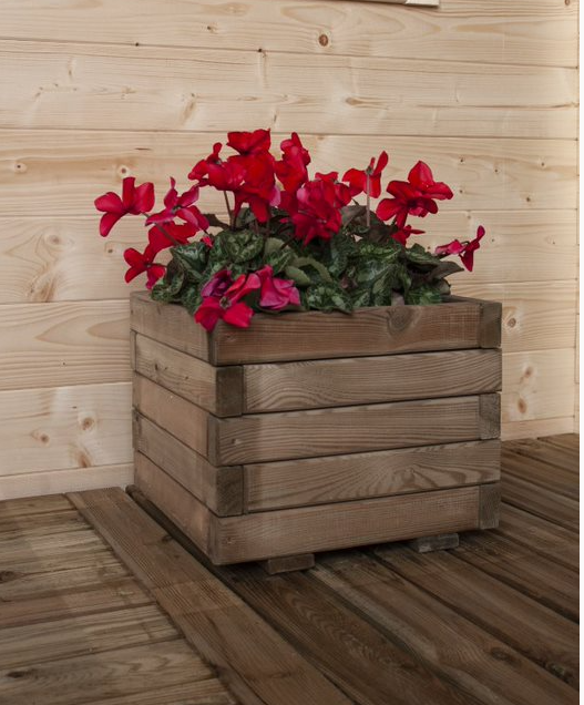 LOSA LEGNAMI Fioriera Tulipano in legno cm 40x40x32,5h LOSA esterni da vivere DP/FIO404040 Naturale Legno