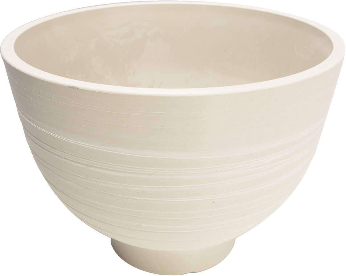 Milani Home Vaso Per Piante Da Esterno Interno Di Design In Fibra Sintetica Resistente Bianco x 32 x cm