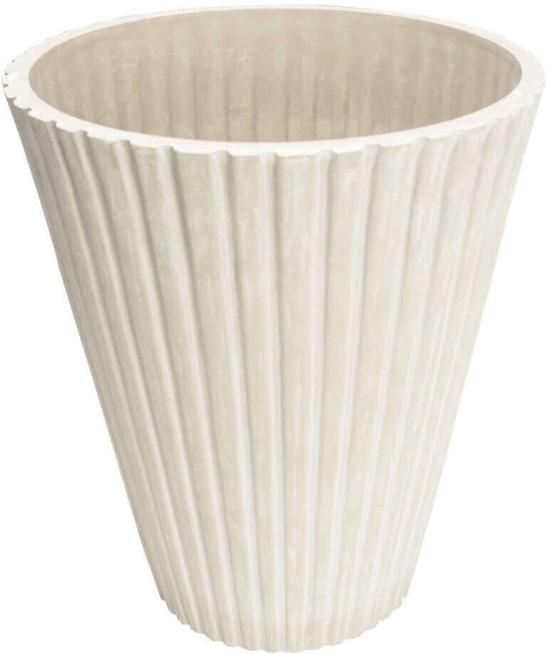 Milani Home Vaso Per Piante Da Esterno Interno Di Design In Fibra Sintetica Resistente Bianco x 46 x cm