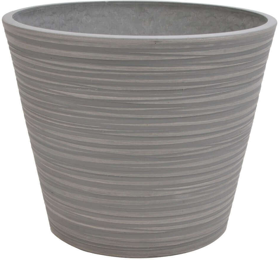 Milani Home Vaso Per Piante Da Esterno Interno Di Design In Fibra Sintetica Resistente Antracite x 26 x cm