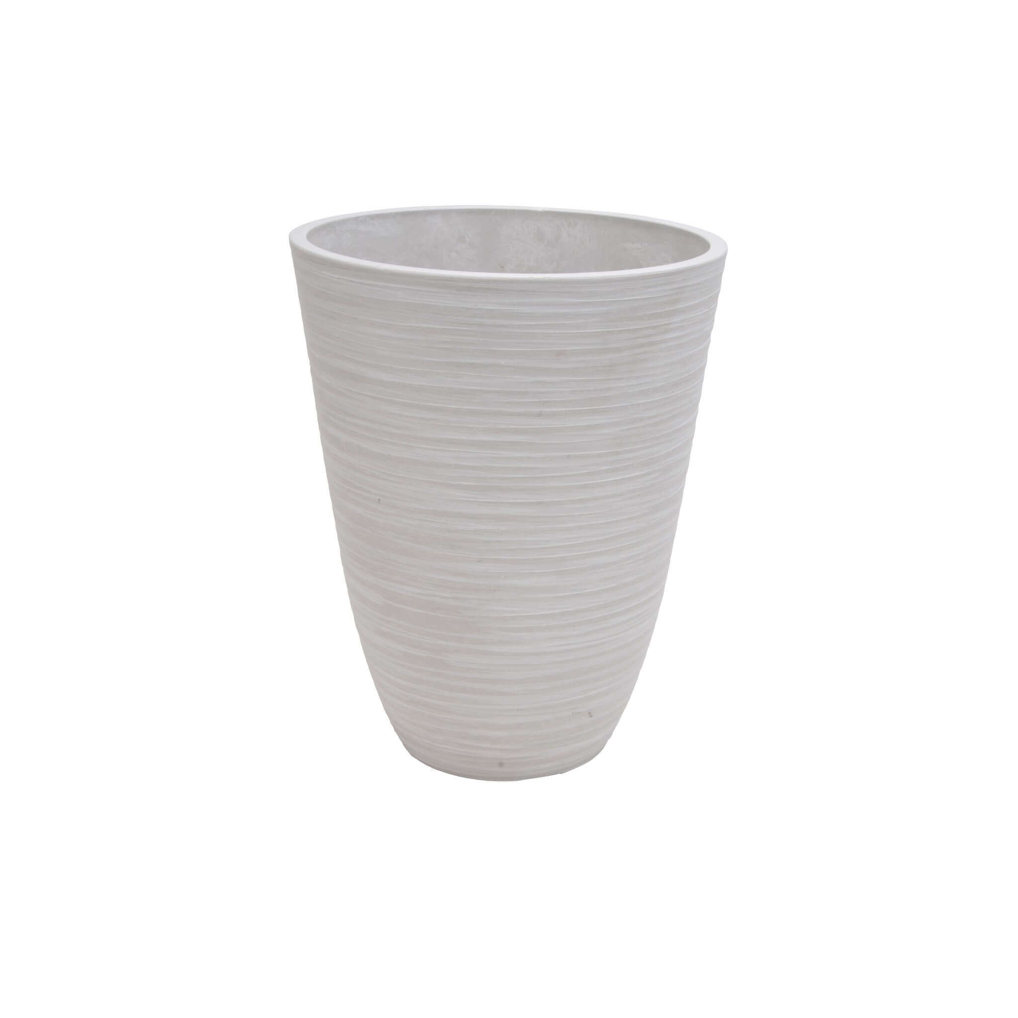 Milani Home Vaso Per Piante Da Esterno Interno Di Design In Fibra Sintetica Resistente Bianco x 46 x cm