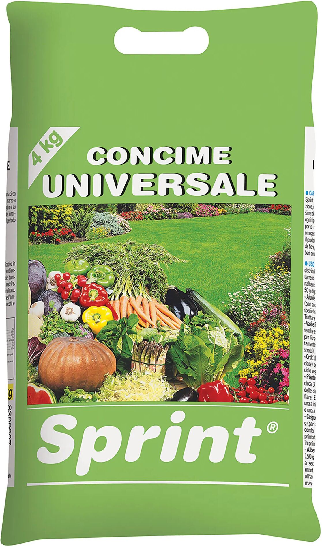 Sprint CONCIME UNIVERSALE PELLETTATO  PRONTO EFFETTO NPK 8.5.6 4 kg