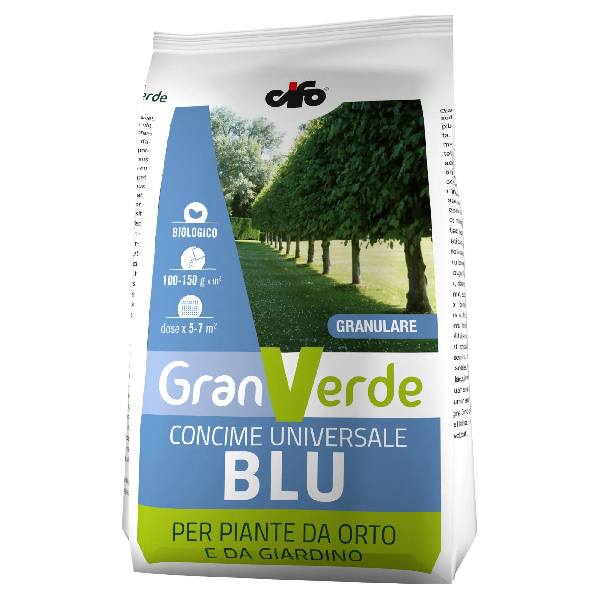 Granverde CONCIME UNIVERSALE GRANULARE  CIFO BLU PRONTO EFFETTO 5 kg