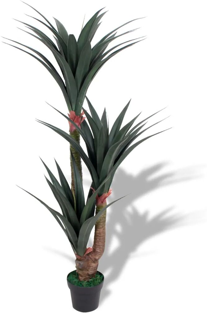 vidaXL Kunst yucca plant met pot 155 cm groen