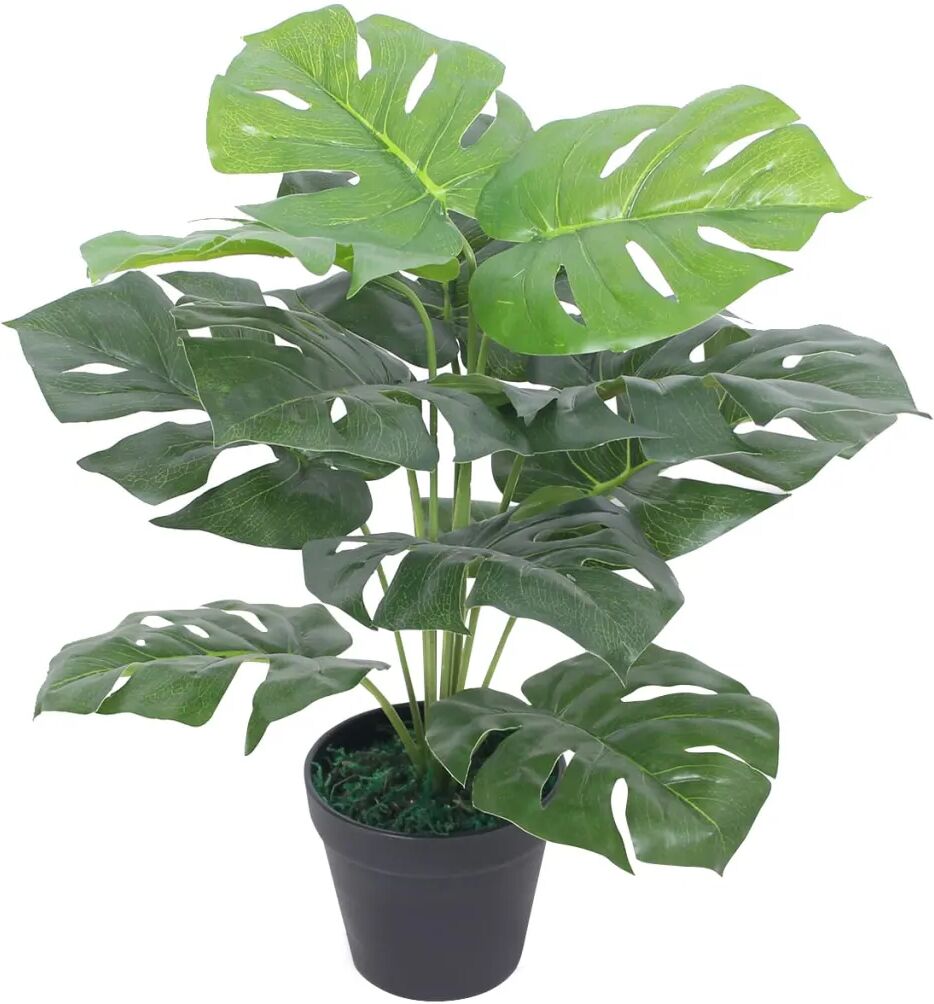 vidaXL Kunstplant met pot monstera 45 cm groen