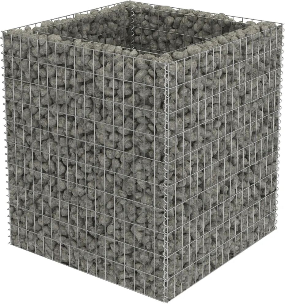 vidaXL Gabion plantenbak verhoogd 90x90x100 cm gegalvaniseerd staal