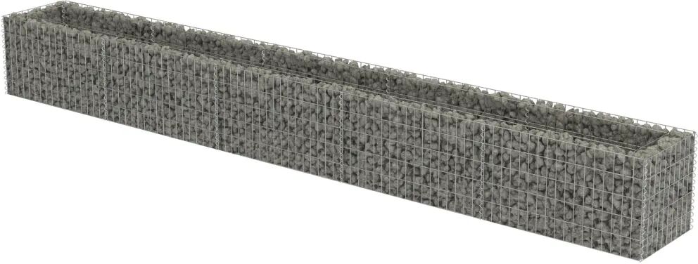 vidaXL Gabion plantenbak verhoogd 450x50x50 cm gegalvaniseerd staal