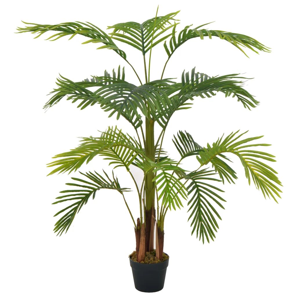 vidaXL Kunstplant met pot palm 120 cm groen