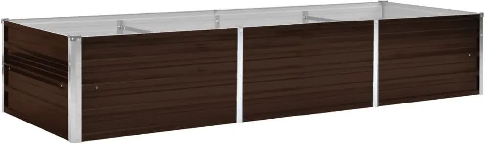 vidaXL Plantenbak verhoogd 240x80x45 cm gegalvaniseerd staal bruin