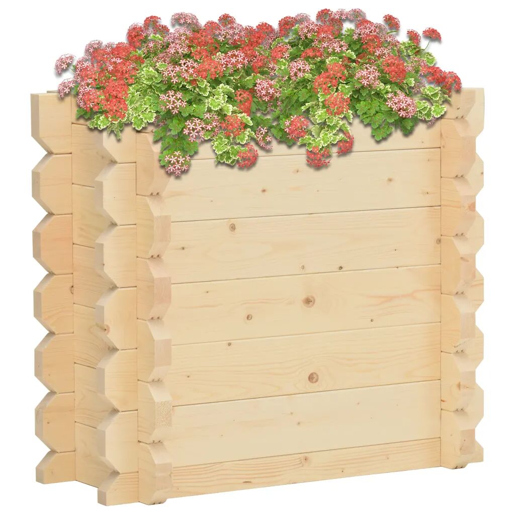 vidaXL Plantenbak verhoogd 42 mm 100x50x87,8 cm massief vurenhout