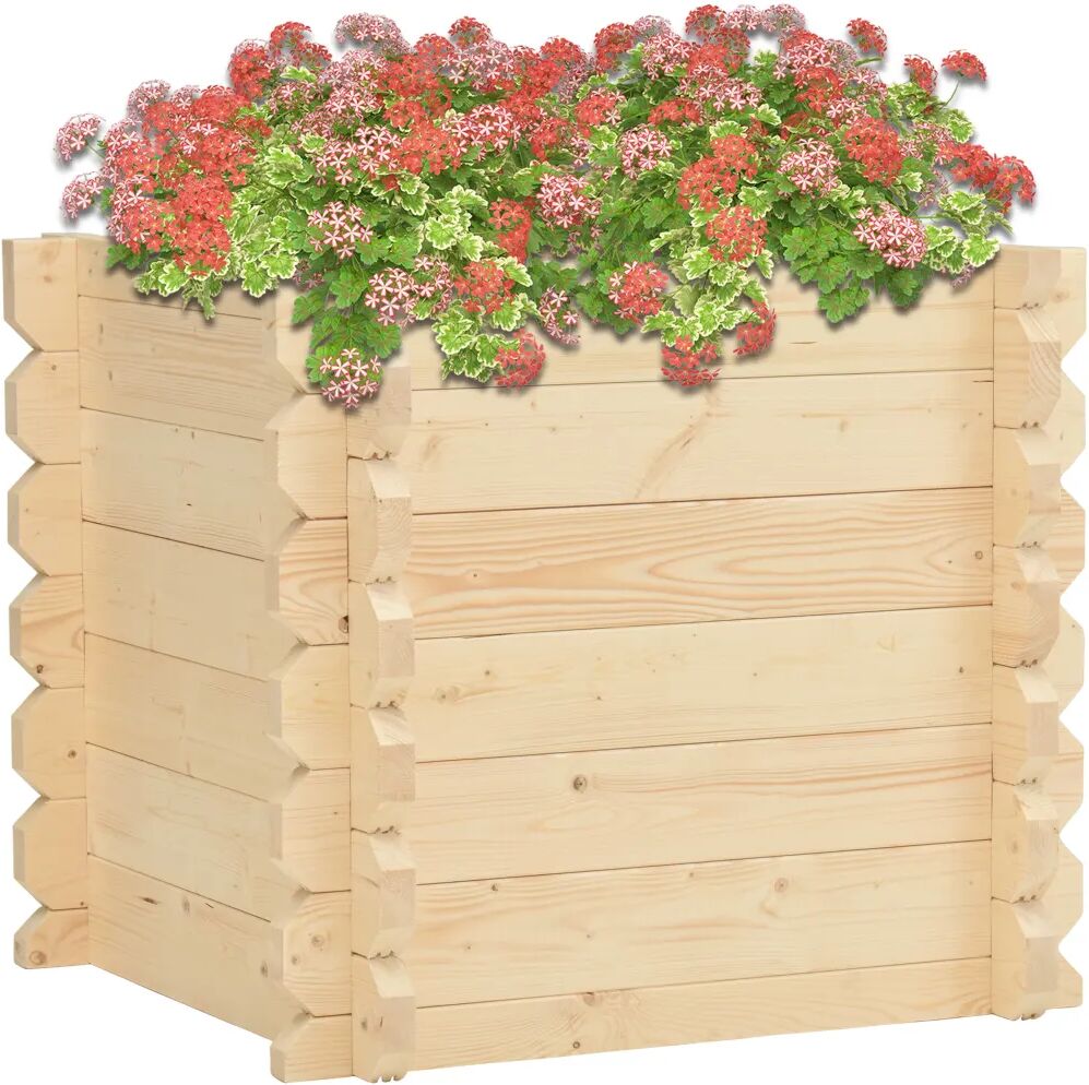 vidaXL Plantenbak verhoogd 42 mm 100x100x87,8 cm massief vurenhout