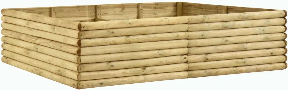 vidaXL Plantenbak verhoogd 206x150x48 cm geïmpregneerd grenenhout