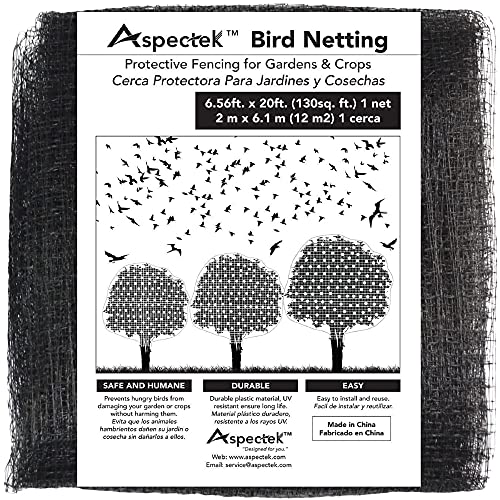 ASPECTEK Vogelnet voor tuinen en gewassen (2,0 x 2,1 m)