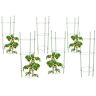 Relaxdays 6x plantensteun tomaten, set, 76 cm lang, kunststof, bloemperk, klimplantensteun, tomatentoren, groen